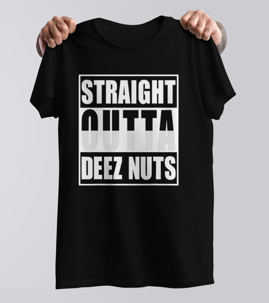 Straight Outta Deez Nuts Christmas T-Shirt