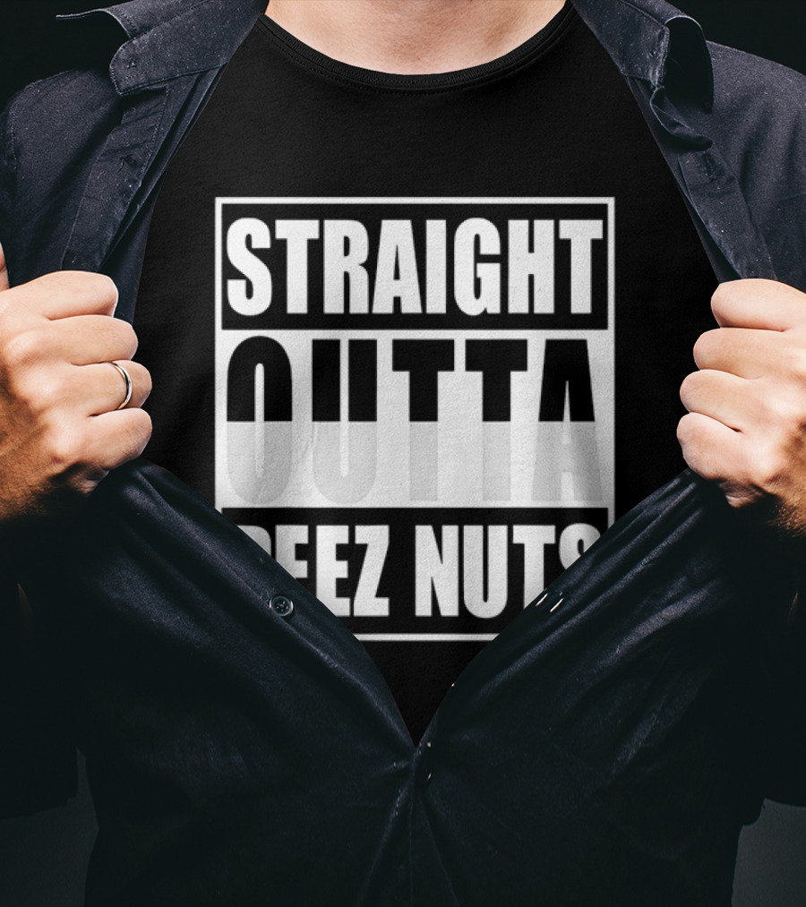 Straight Outta Deez Nuts Christmas T-Shirt
