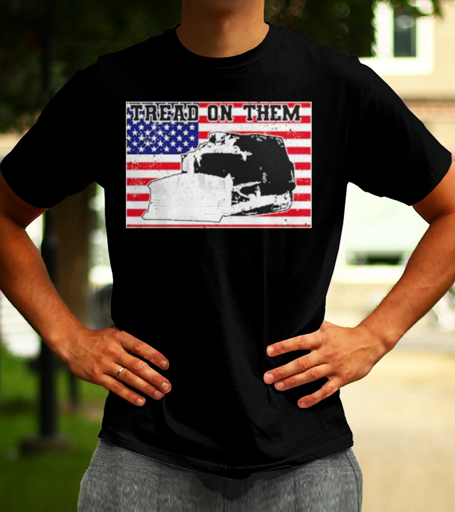 Tread On Them American Flag Killdozer T-Shirt