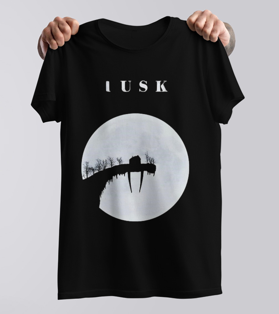 Tusk Moonlit Landscape With House And Trees T-Shirt