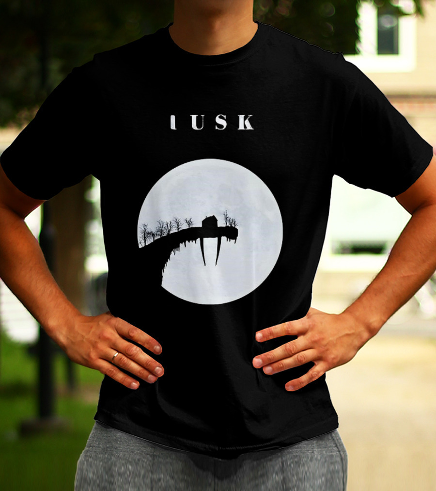 Tusk Moonlit Landscape With House And Trees T-Shirt