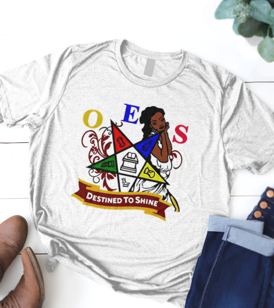 OES Eastern Star Destined To Shine Cartoon T-Shirt