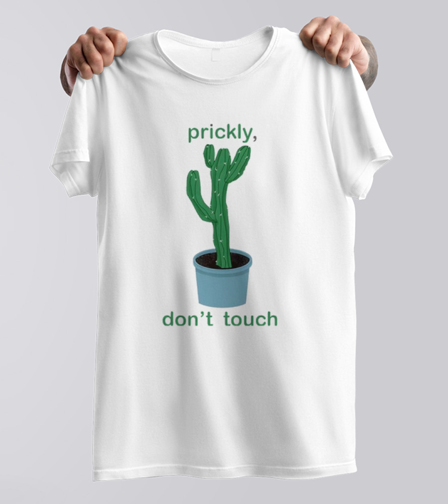 Prickly Don't Touch Cactus Cartoon Meme T-Shirt