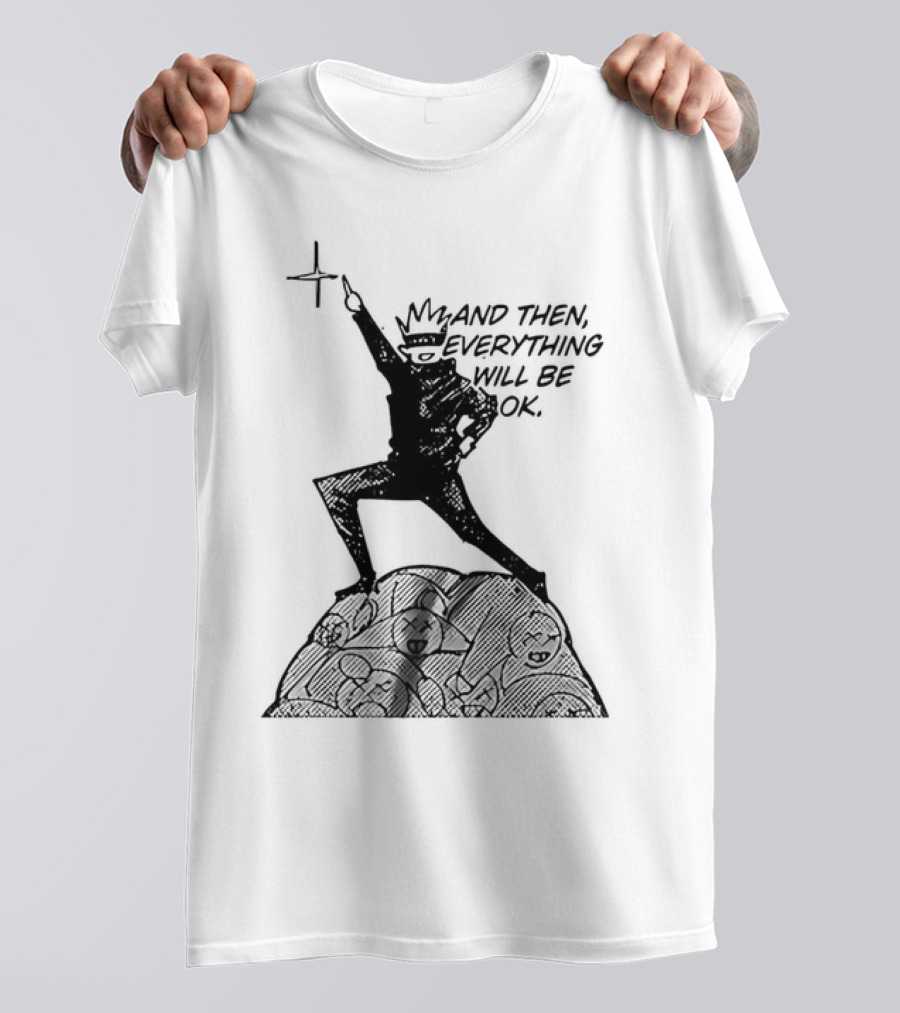 Gojo Satoru And Then Everything Will Be OK Manga Pose T-Shirt