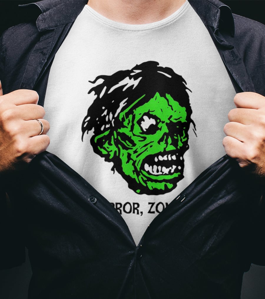 Kirk Hammett Horror Zombie Green Face T-Shirt