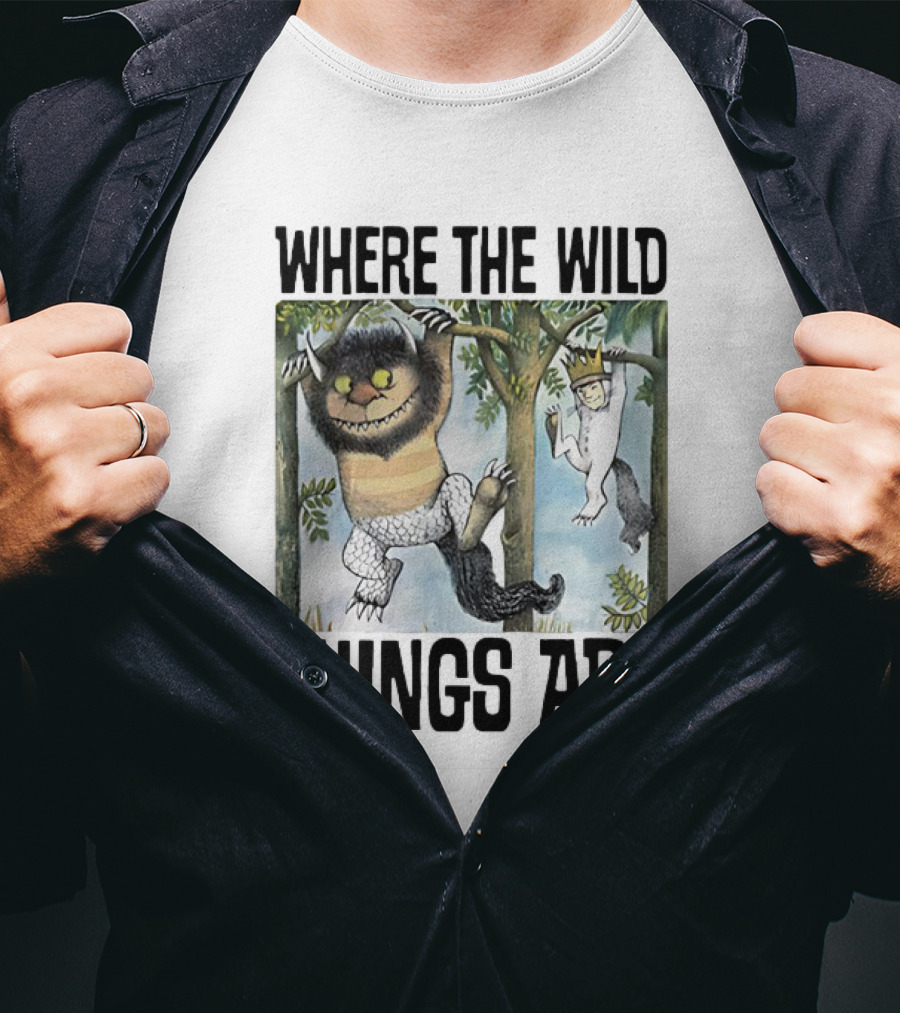 Where The Wild Things Are Moishe Sketch Hanging In Trees T-Shirt