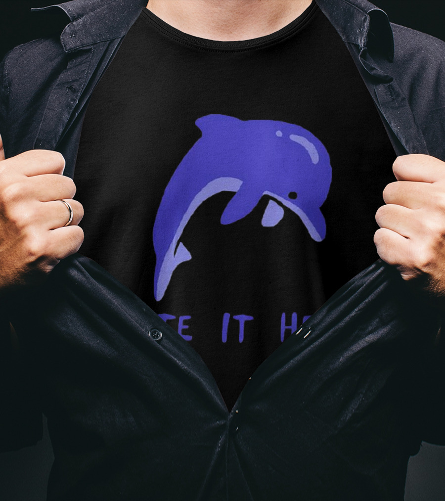 Dolphin Hate It Here Blue T-Shirt