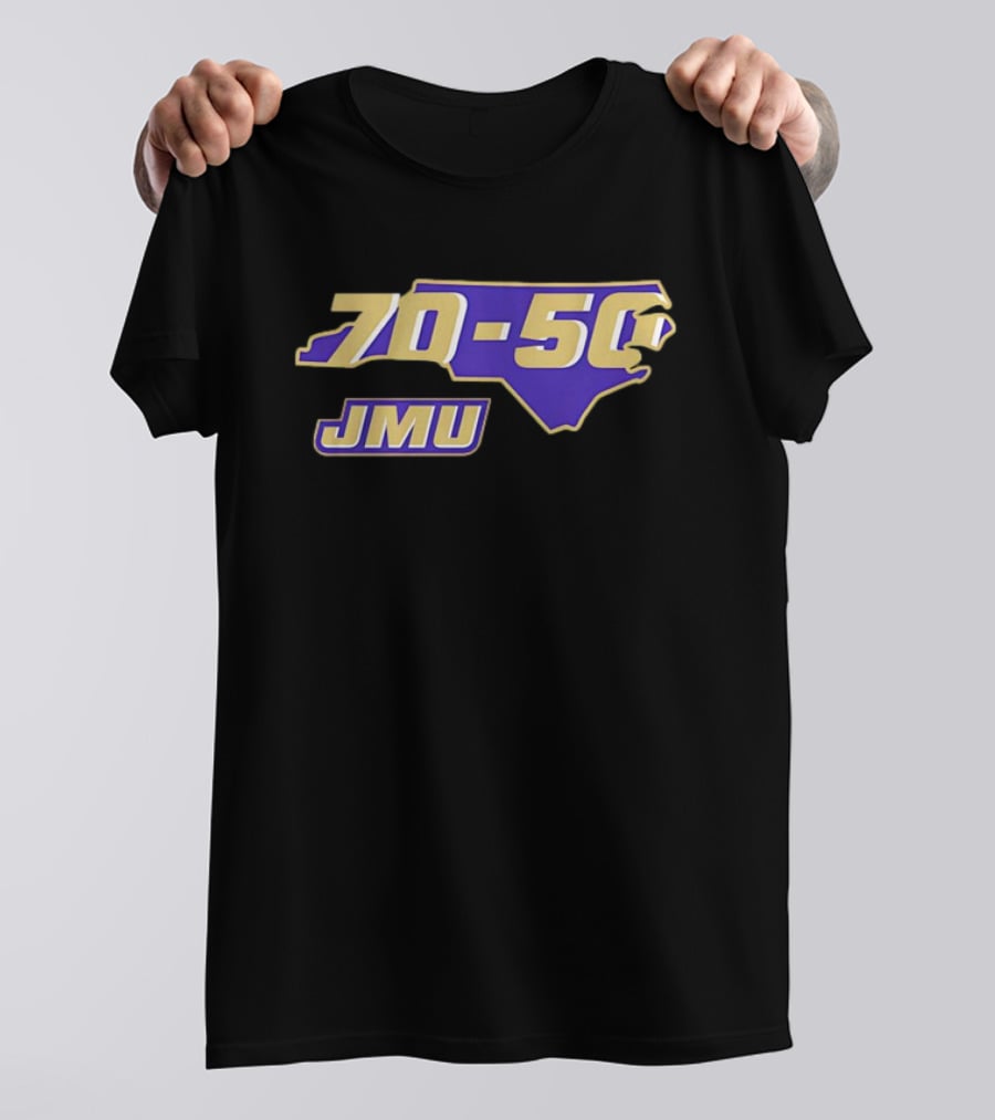 James Madison Dukes Football JMU 70-50 Vintage Map T-Shirt