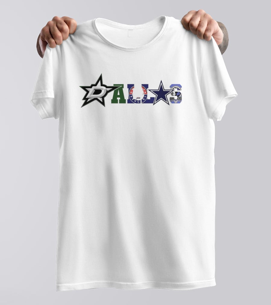 Dallas Mavericks Stars Rangers Cowboys Skyline Basketball NBA T-Shirt