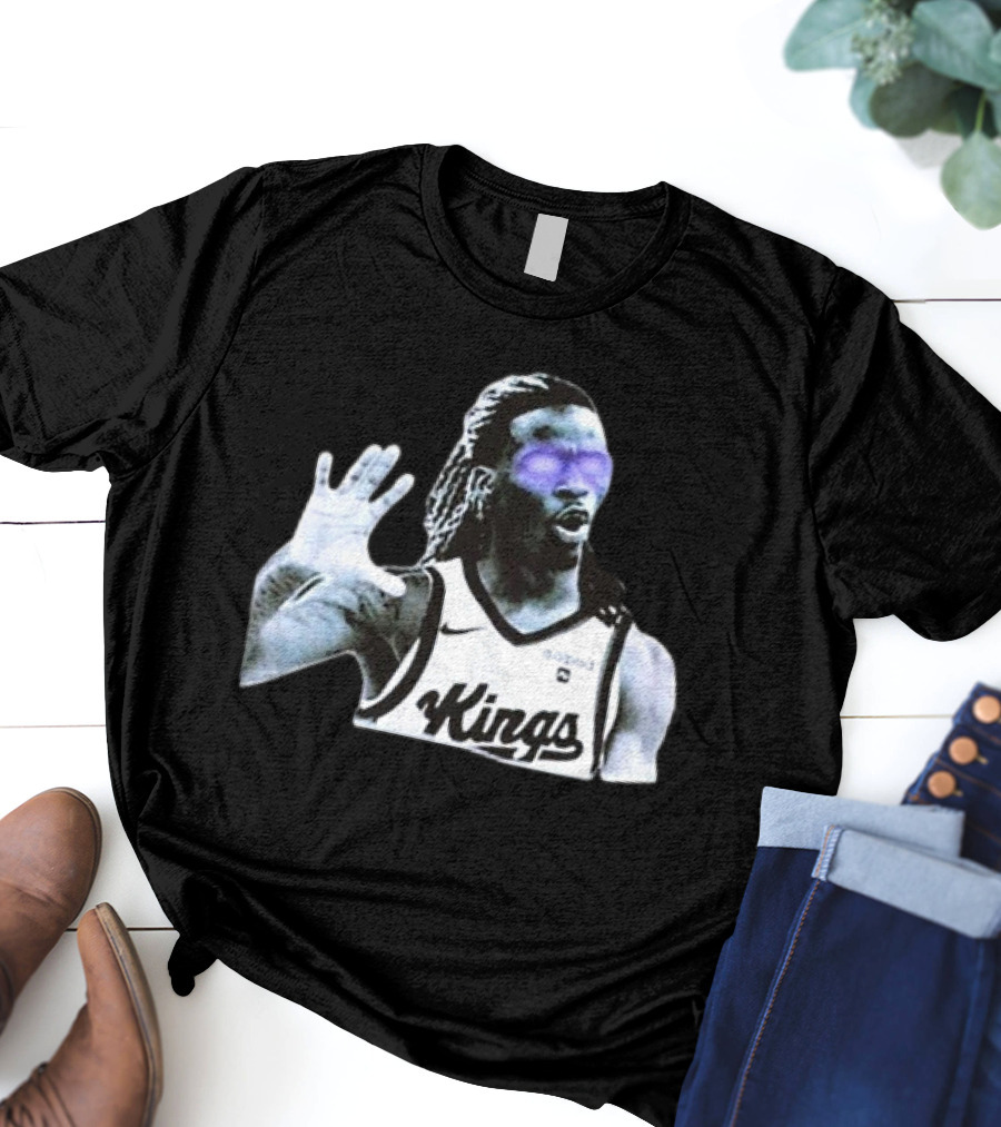 Keon Ellis Sacramento Kings Dark Basketball Player T-Shirt