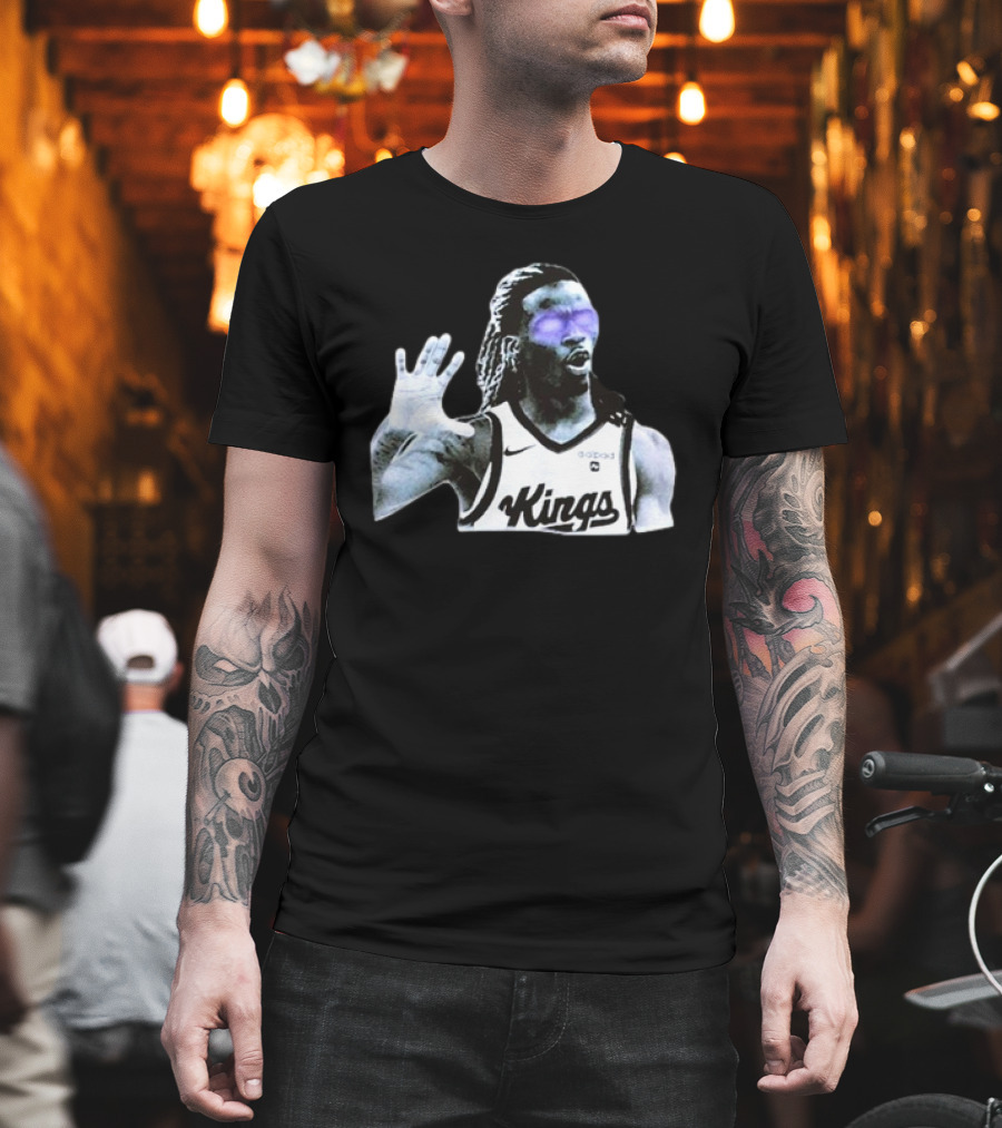 Keon Ellis Sacramento Kings Dark Basketball Player T-Shirt