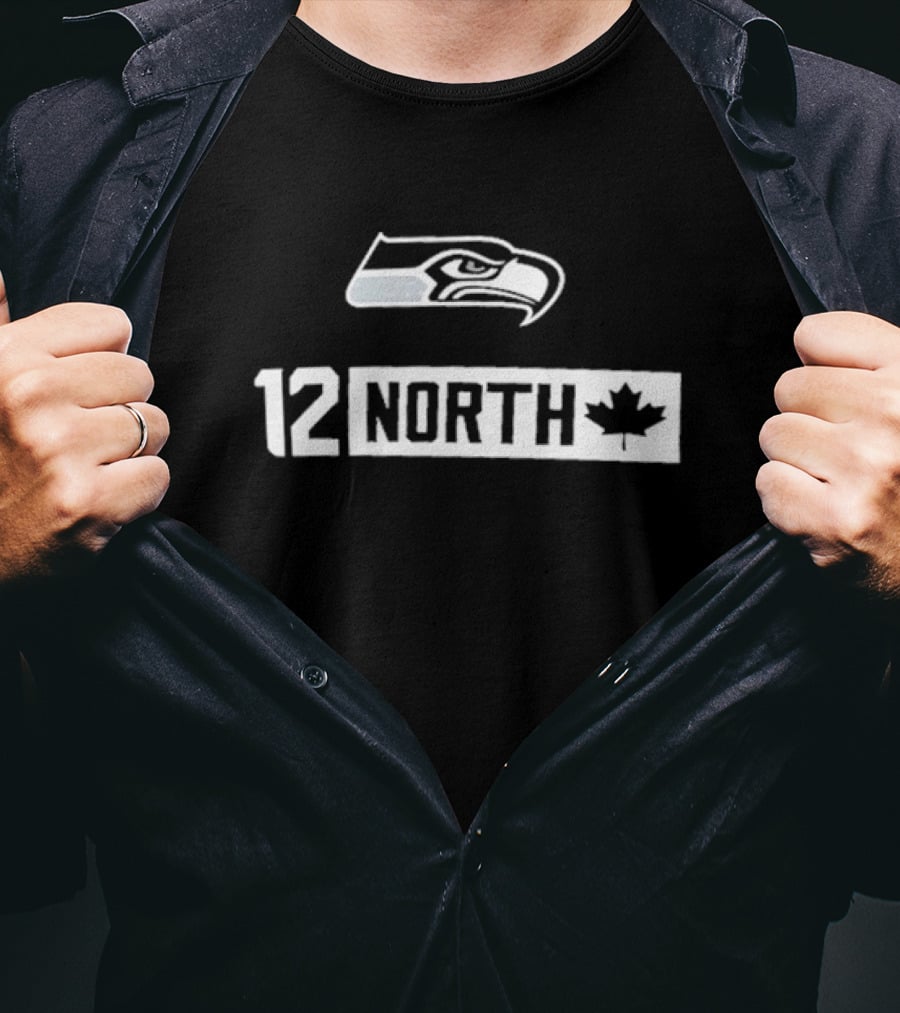 Seattle Seahawks 12 North Canadian Fans T-Shirt