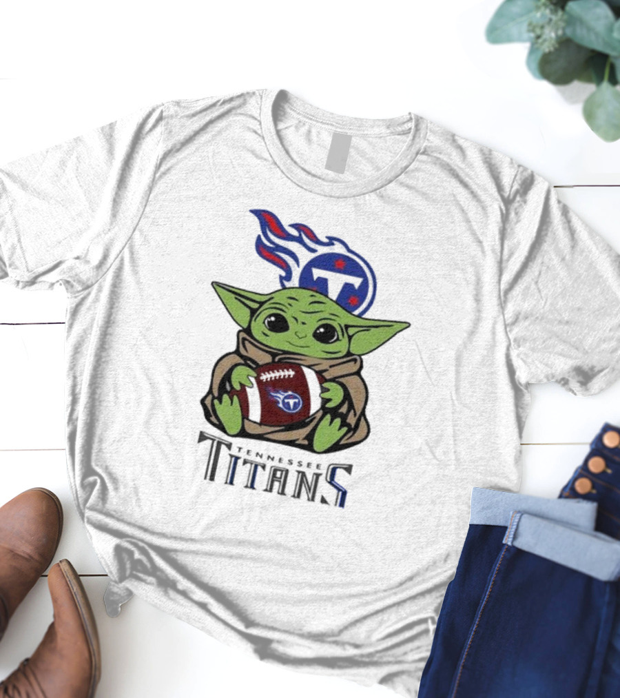 Baby Yoda Star Wars Tennessee Titans NFL Football Season T-Shirt