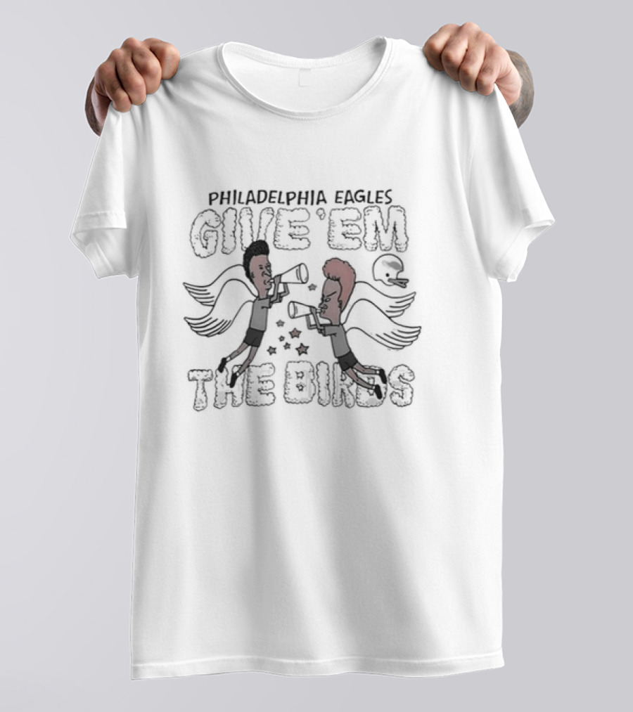 Philadelphia Eagles Beavis And Butthead Give 'Em The Birds T-Shirt