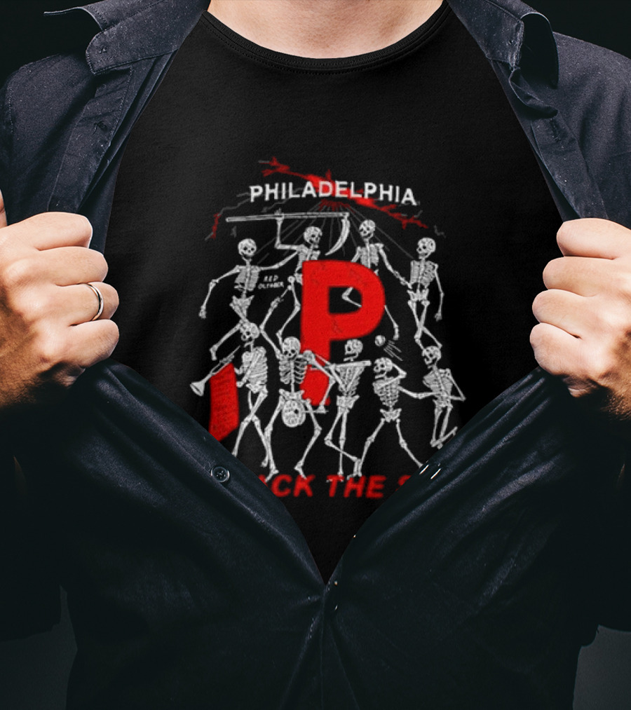Philadelphia Crack The Sky Red October Skeleton Dance T-Shirt