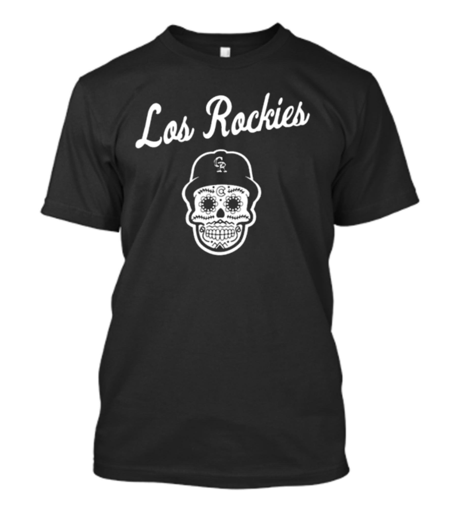 Skull Los Rockies CR Baseball T-Shirt