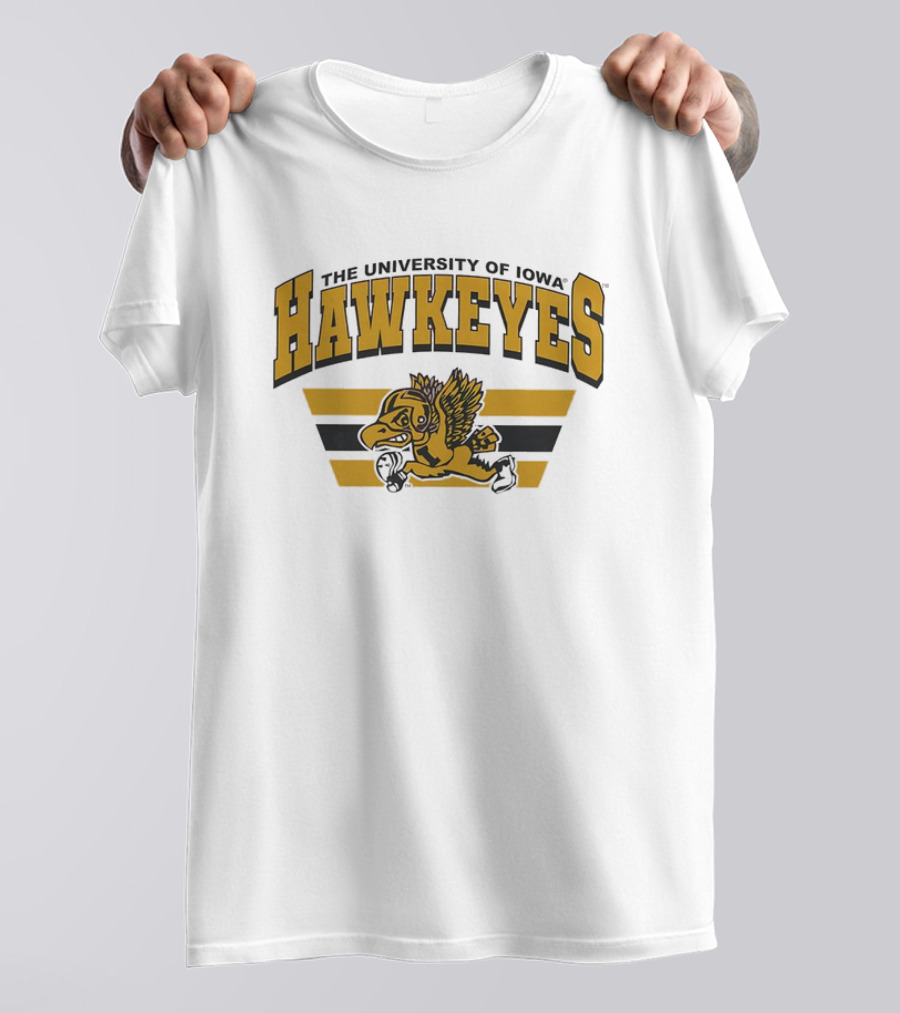 The University Of Iowa Hawkeyes Flying Mascot Sports T-Shirt