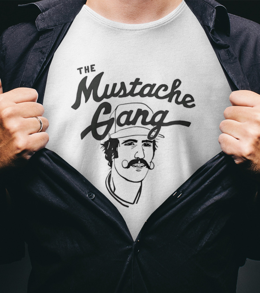 The Mustache Gang Baseball Mustache Icon T-Shirt