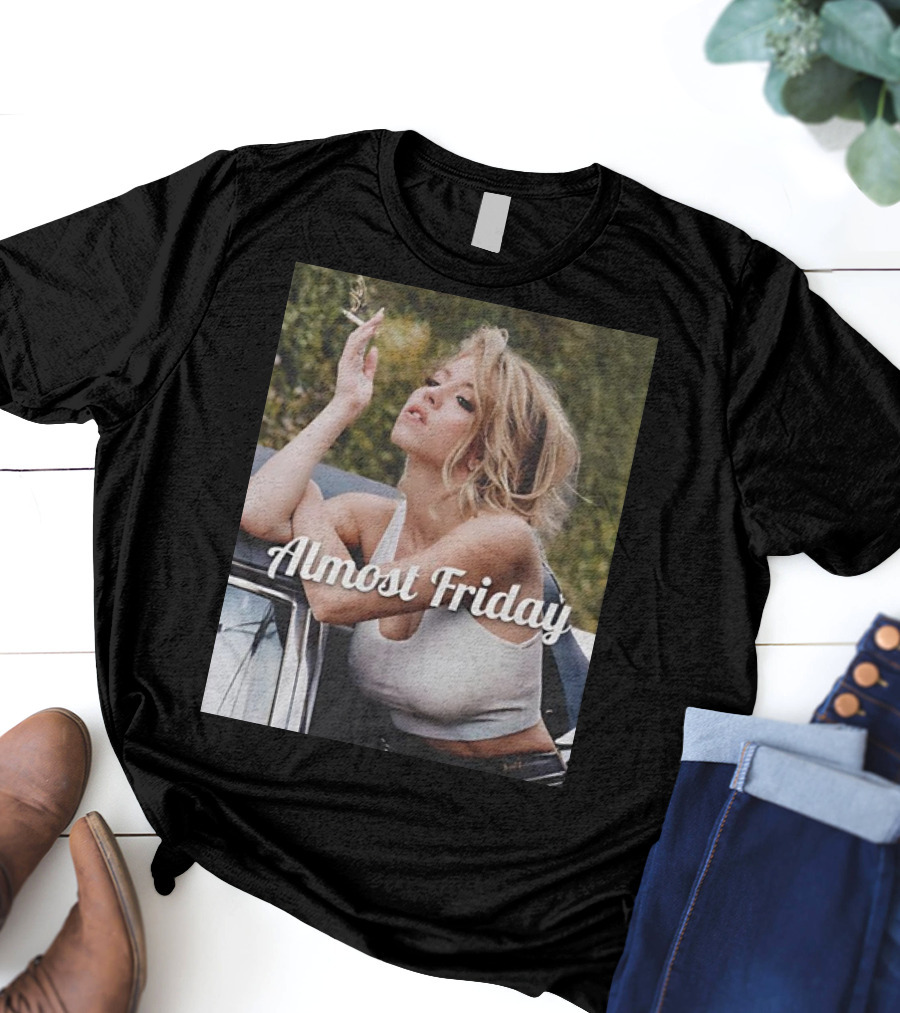 Almost Friday Sydney Sweeney Smoke Car T-Shirt