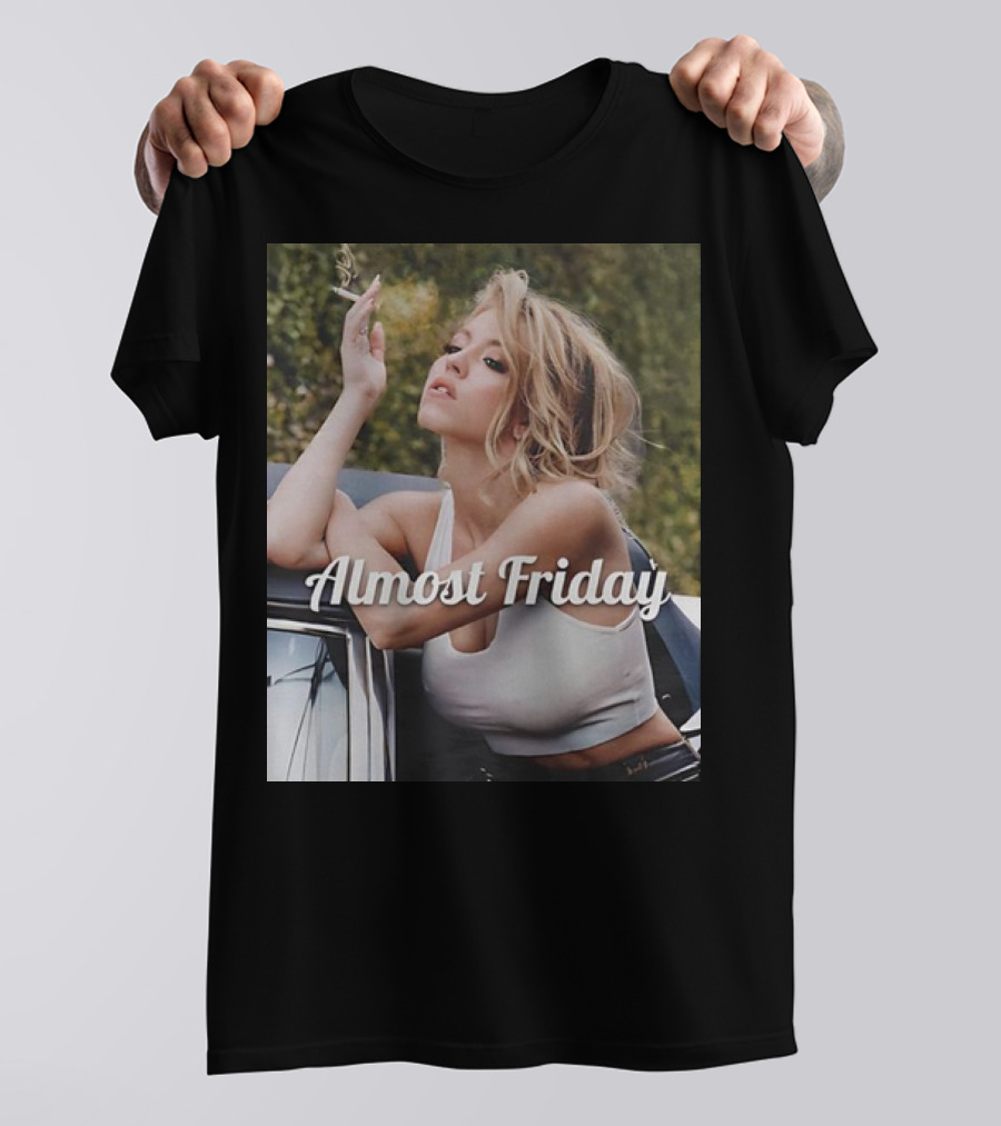Almost Friday Sydney Sweeney Smoke Car T-Shirt