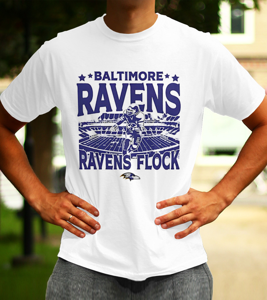 BALTIMORE RAVENS RAVENS FLOCK STADIUM FOOTBALL PLAYER T-Shirt