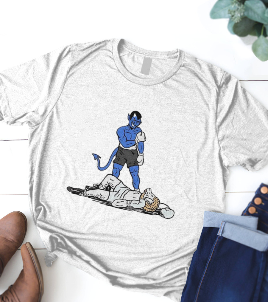 Duke Blue Devils Knockout North Carolina Tar Heels Rivalry Showdown T-Shirt
