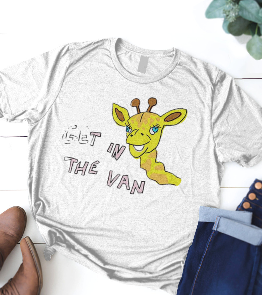 Giraffe Get In The Van Text Meme T-Shirt
