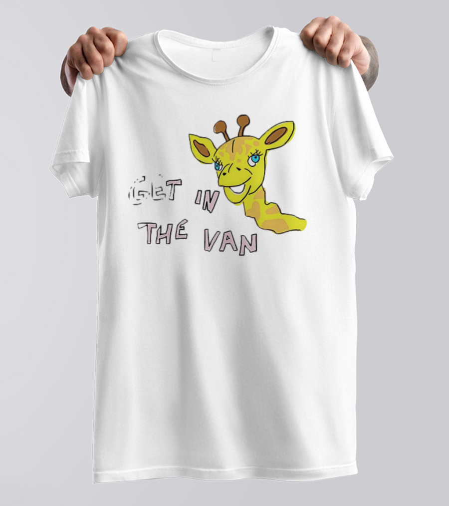 Giraffe Get In The Van Text Meme T-Shirt