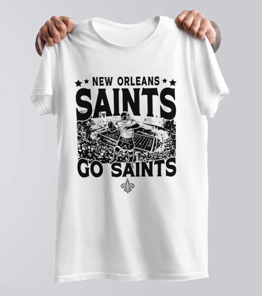 New Orleans Saints Go Saints Football Stadium T-Shirt