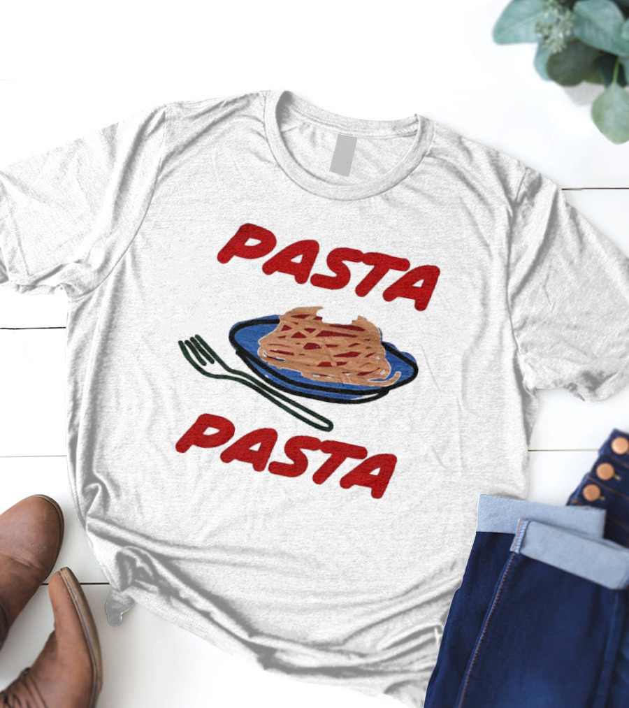 Pasta Pasta Retro Fork Plate T-Shirt