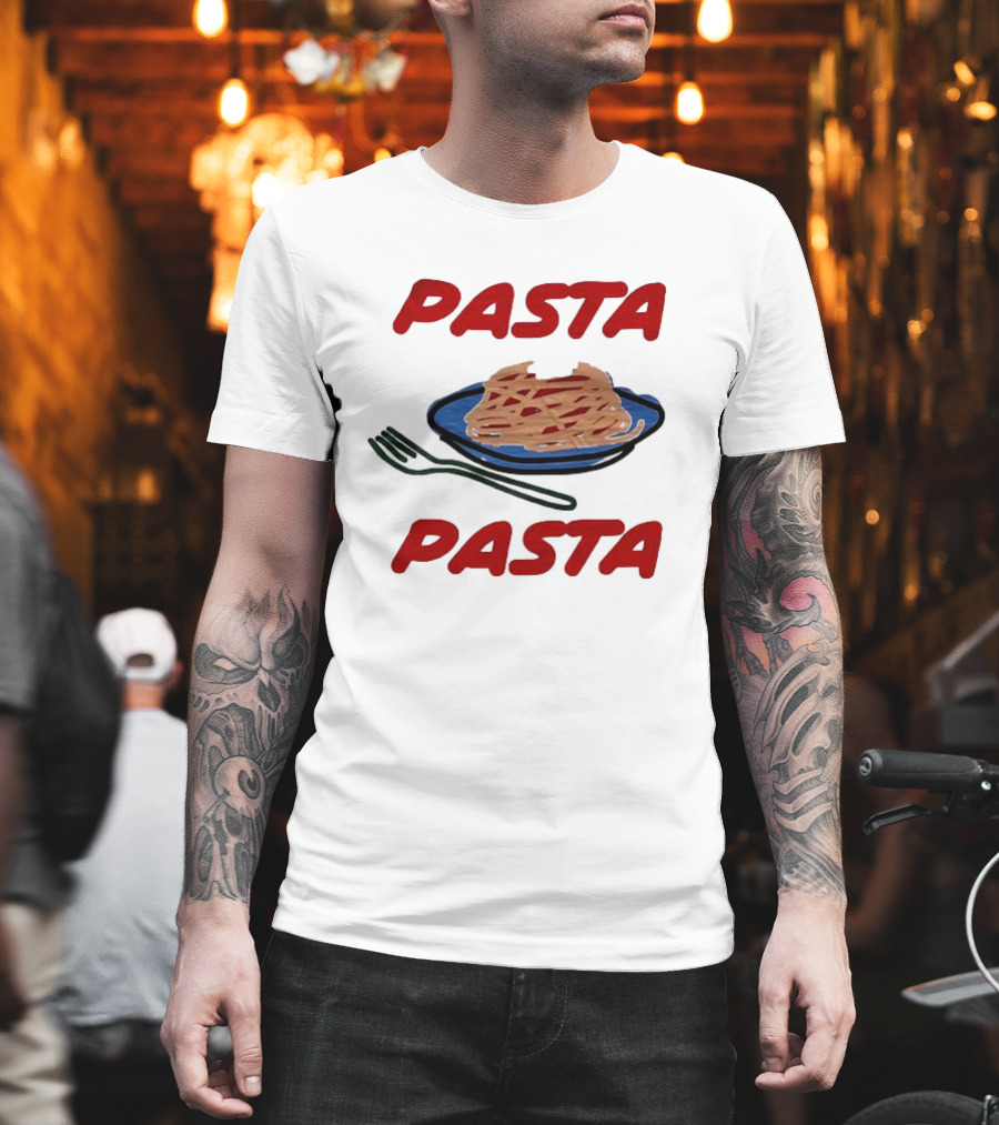 Pasta Pasta Retro Fork Plate T-Shirt