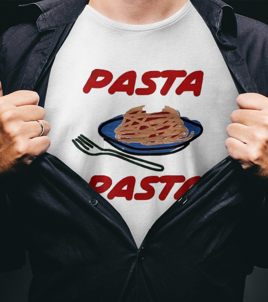 Pasta Pasta Retro Fork Plate T-Shirt
