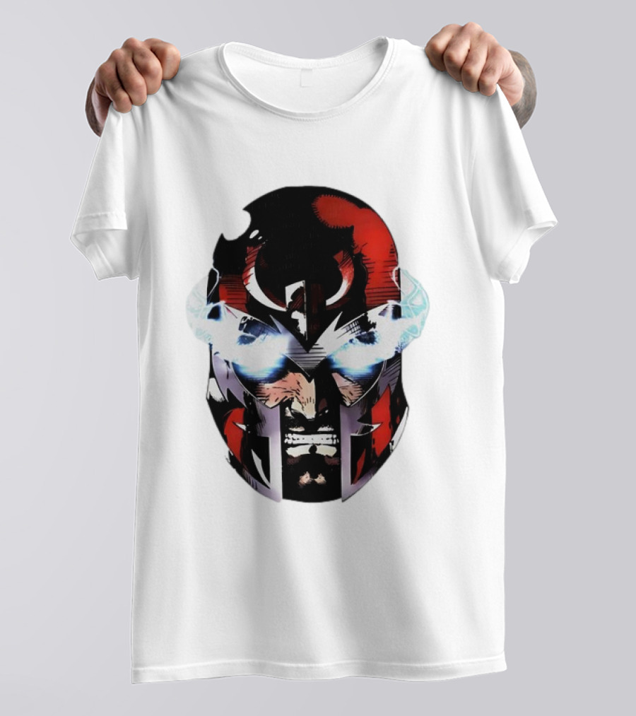Rare Magneto Big Face Marvel Comic Villain Helmet Power T-Shirt