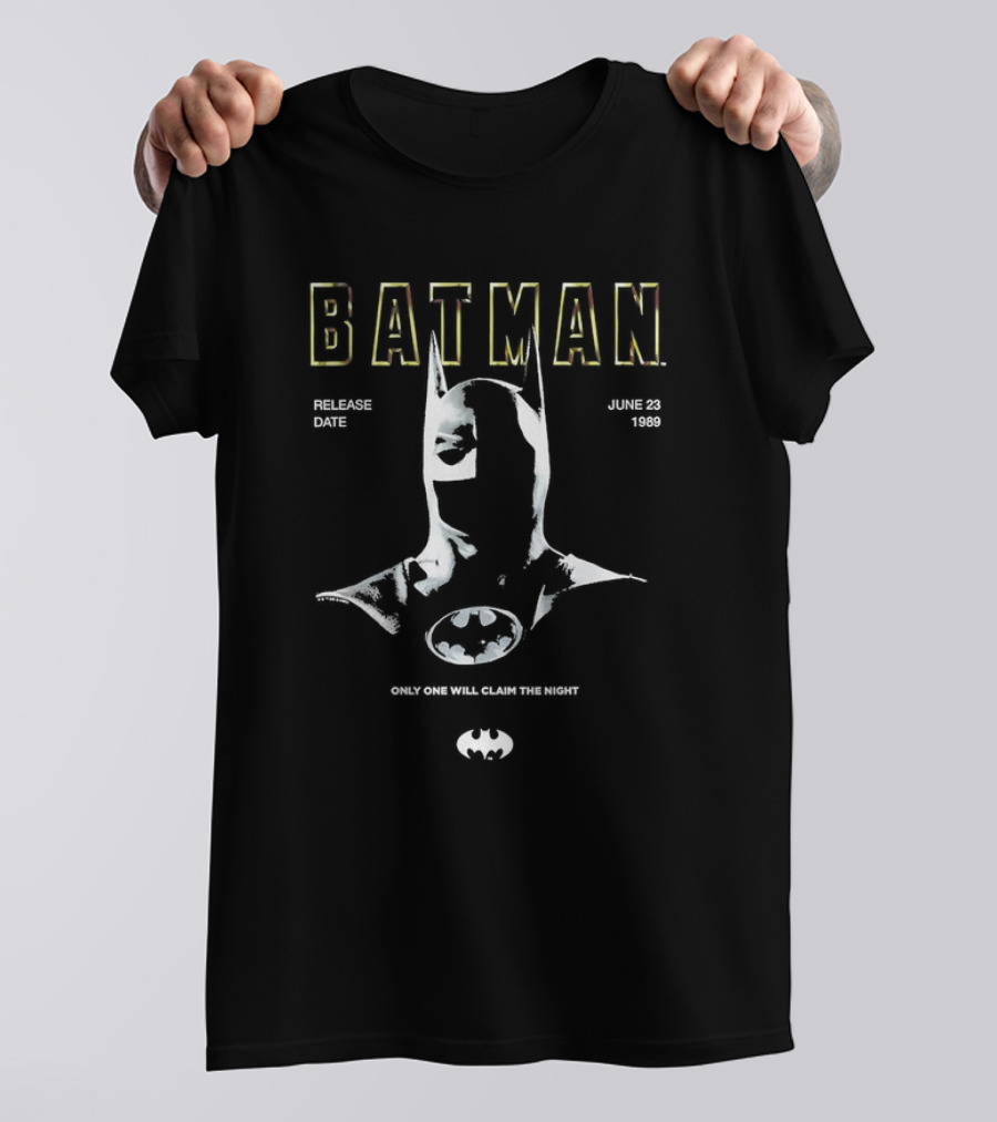 Batman June 23 1989 Release Date Only One Will Claim The Night Vintage T-Shirt
