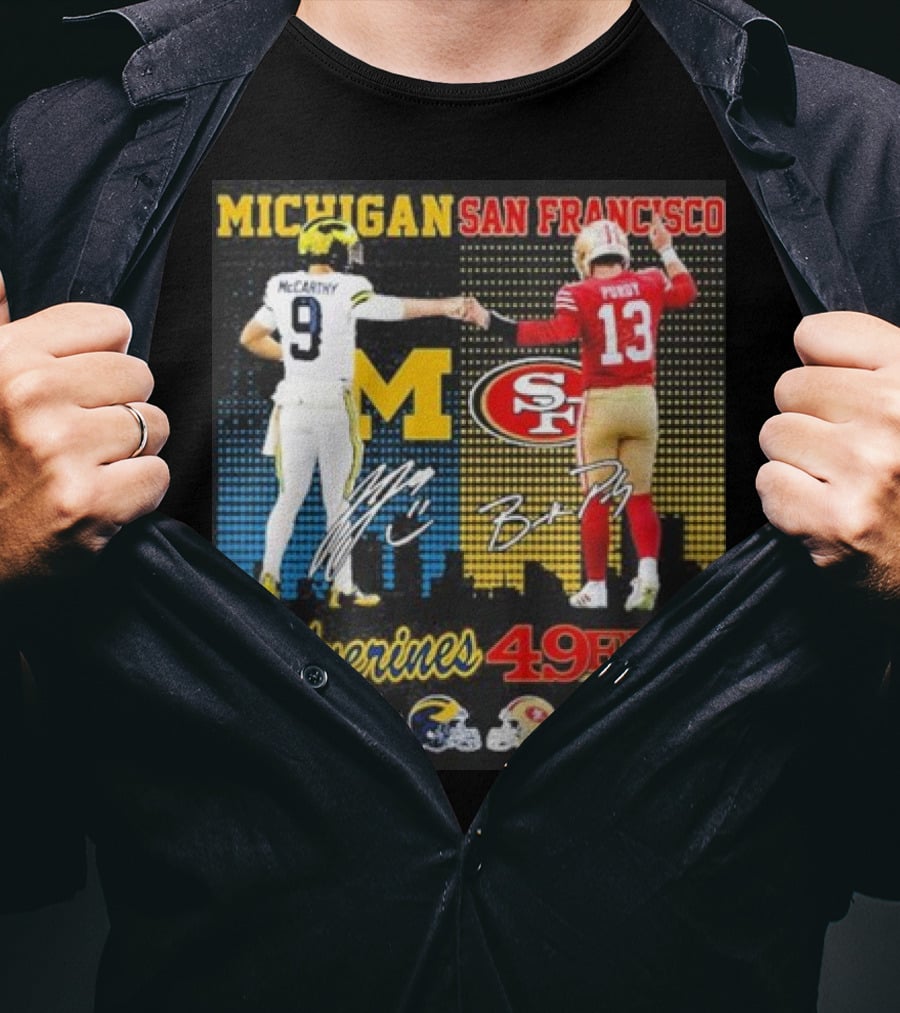 Michigan Wolverines San Francisco 49ers McCarthy Saturdays Purdy Sundays T-Shirt
