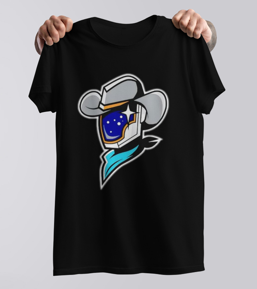 Sugar Land Space Cowboys Bimm Ridder Home Cap Emblem With Starry Helmet And Cowboy Hat T-Shirt