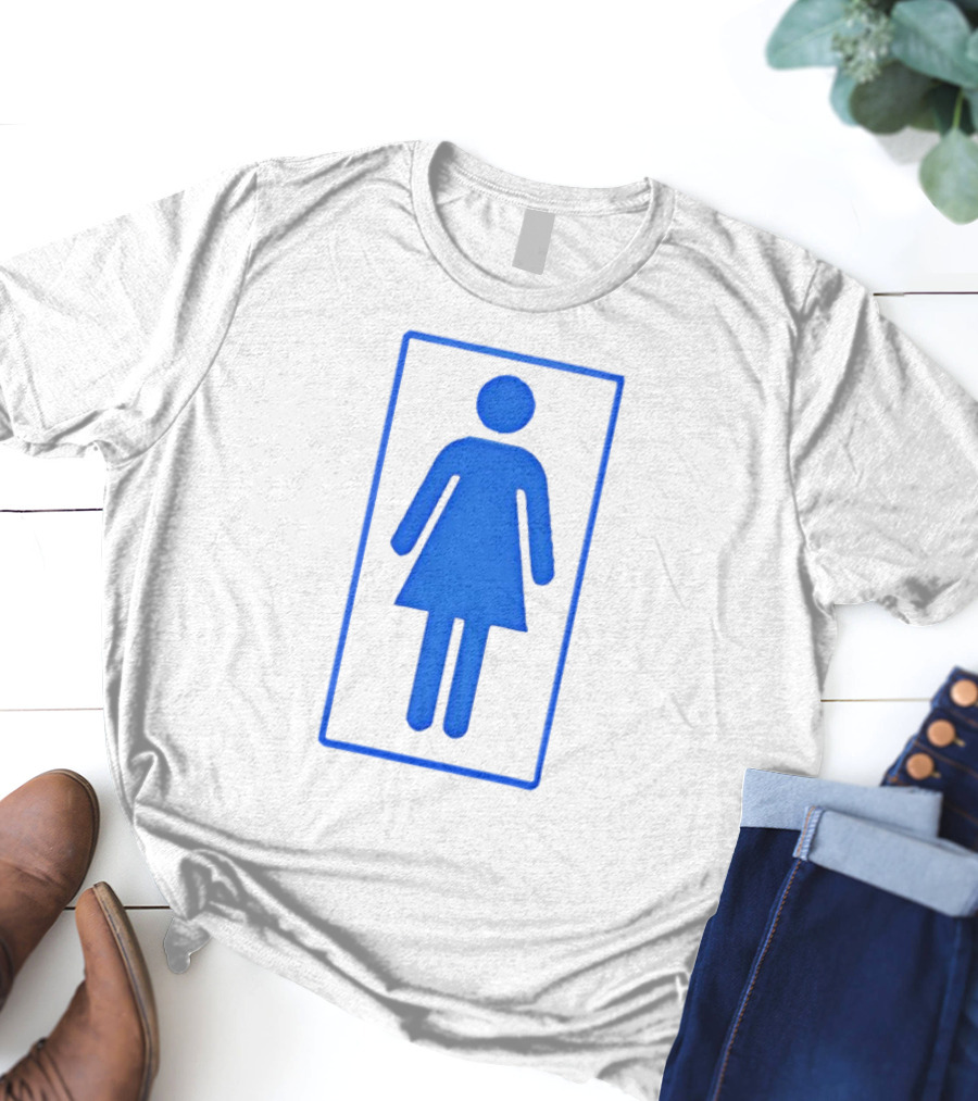 Na Kel Smith Mid90s Women Toilet Symbol Blue Sign T-Shirt