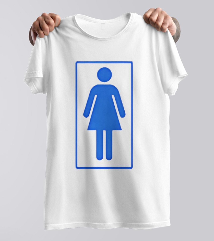 Na Kel Smith Mid90s Women Toilet Symbol Blue Sign T-Shirt