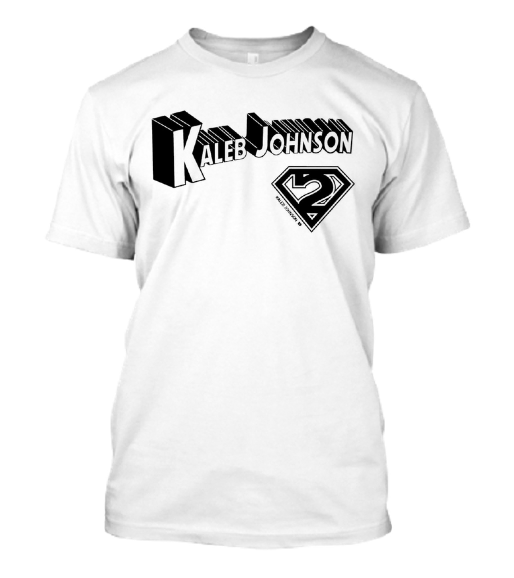Kaleb Johnson Superhero Logo 2 Typography T-Shirt