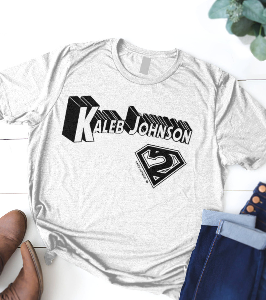 Kaleb Johnson Superhero Logo 2 Typography T-Shirt