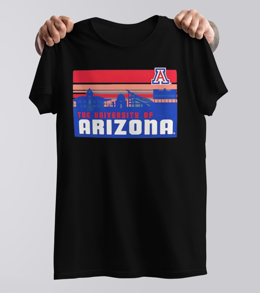 Arizona Wildcats University Of Arizona Skyline Retro T-Shirt