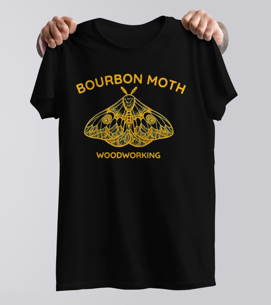 Bourbon Moth Woodworking Intricate Moth T-Shirt