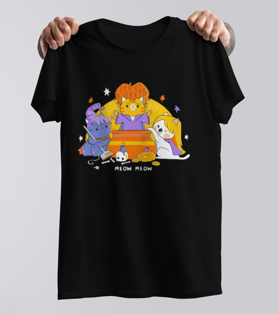 Meow Meow Hocus Pocus The Sanderson Cat Sisters T-Shirt