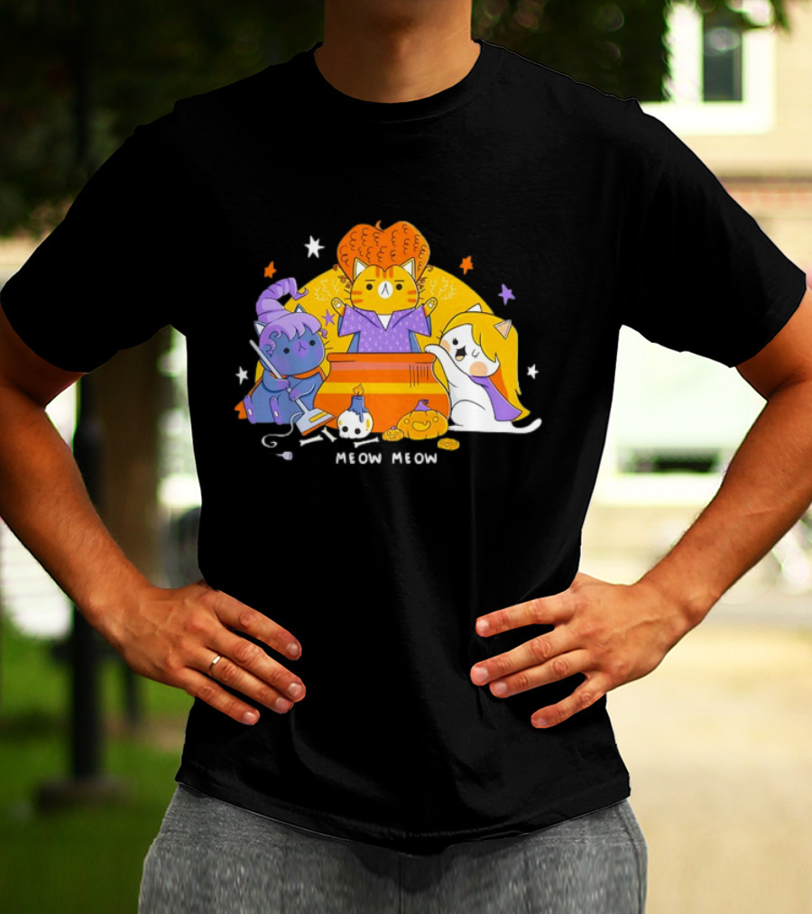 Meow Meow Hocus Pocus The Sanderson Cat Sisters T-Shirt
