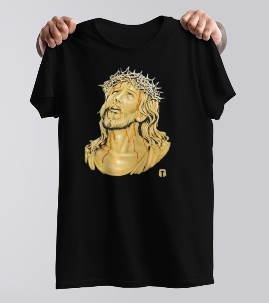 Our Lord Jesus Christ With Crown Of Thorns And Drops Of Blood T-Shirt