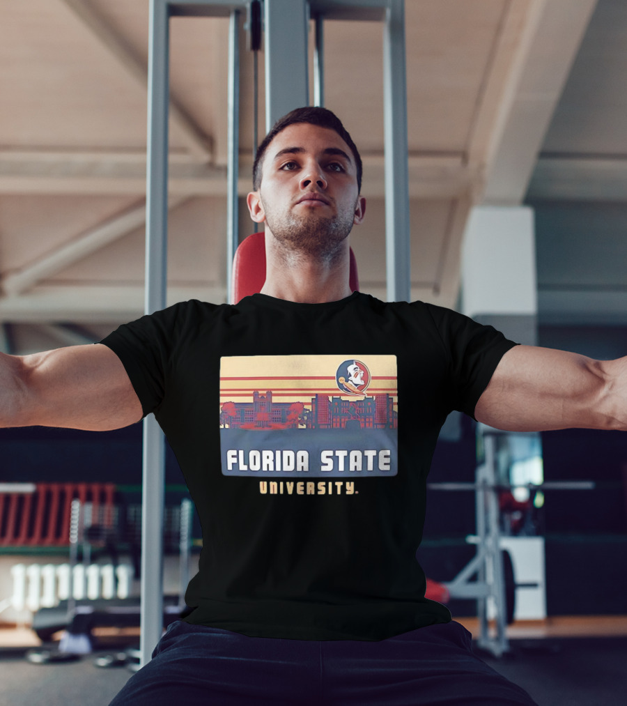 Florida State University Seminoles Campus Skyline Retro T-Shirt