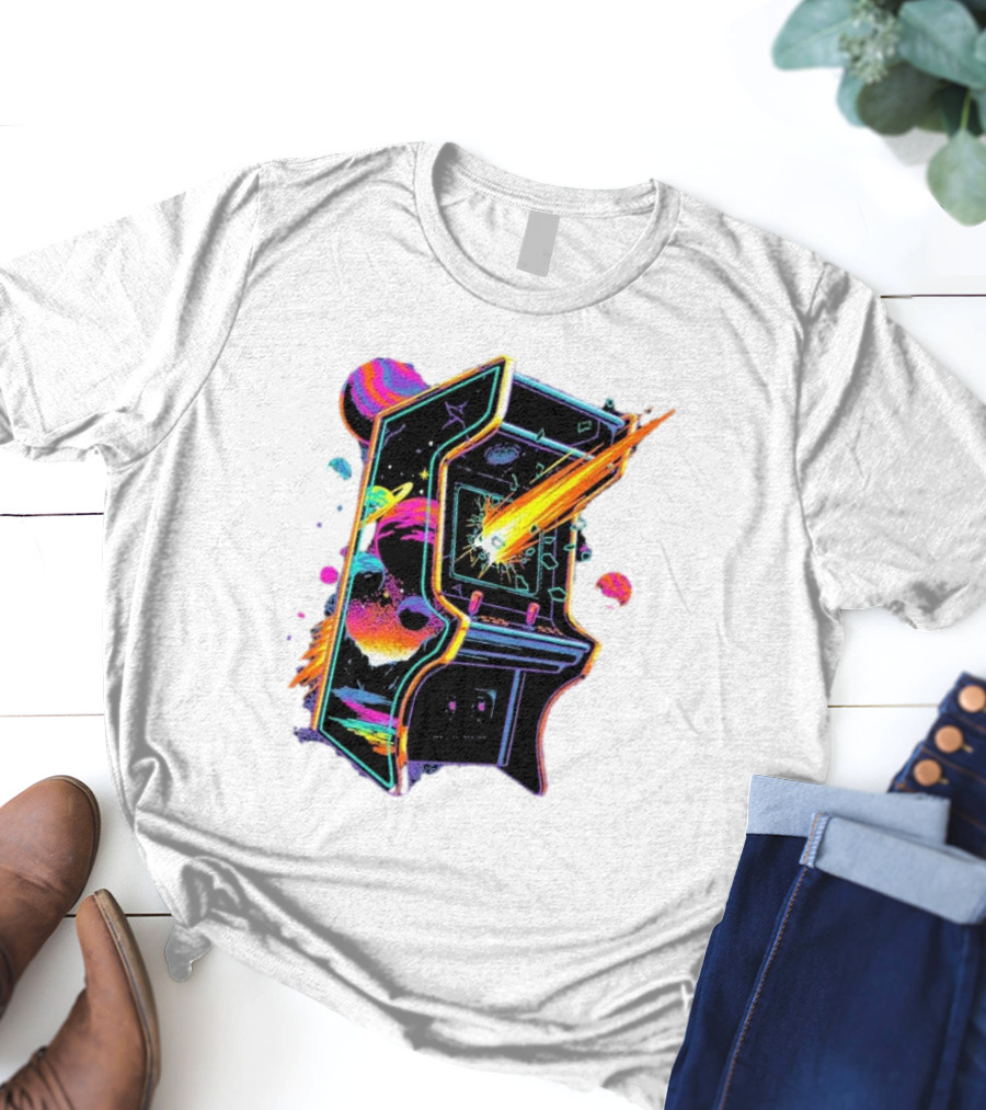 Arcade Nebula Intotheam Cosmic Retro Explosion T-Shirt
