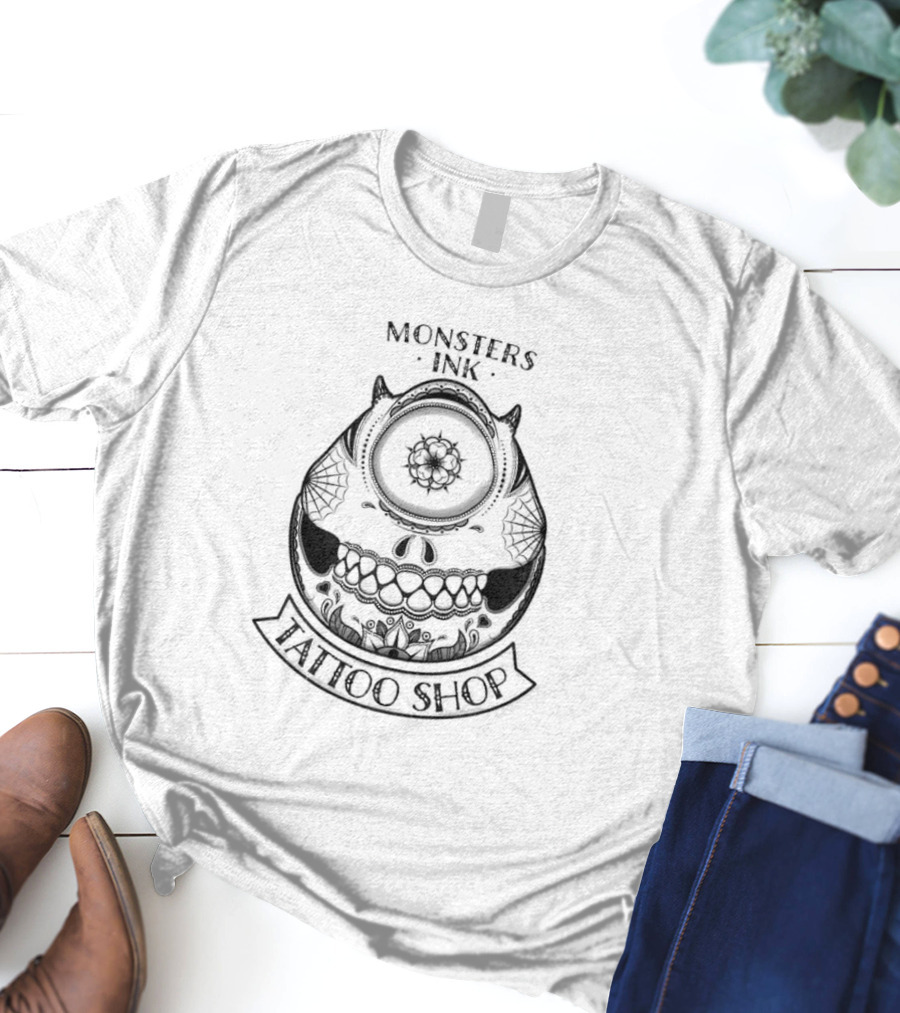 Monsters Ink Mike Tattoo Shop Cyclops Skull T-Shirt