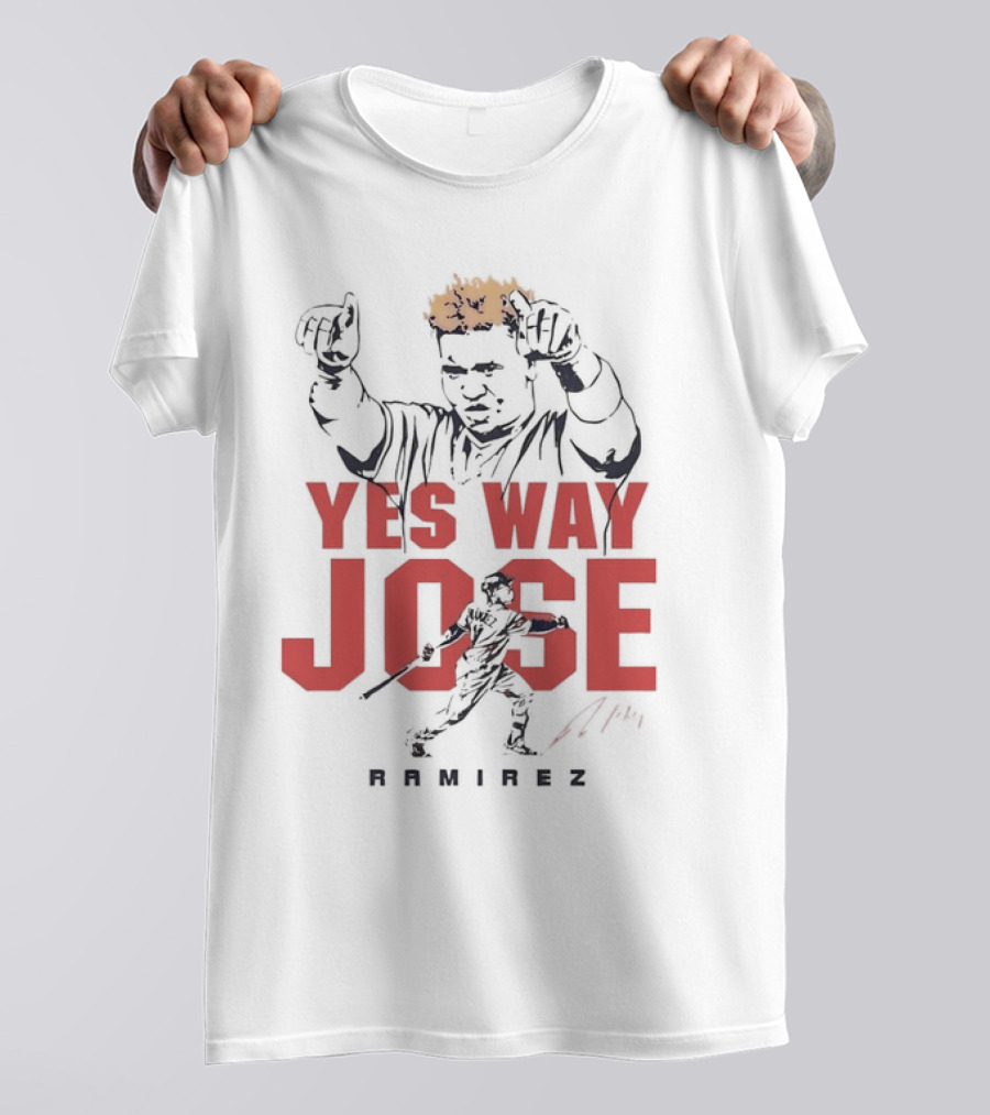 Yes Way Jose Ramirez Cleveland Baseball T-Shirt