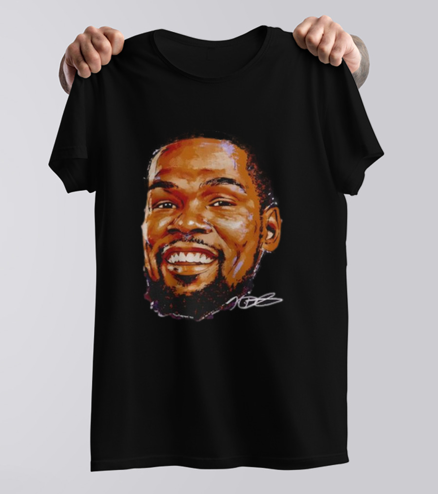 Kevin Durant Phoenix Basketball Face Signature T-Shirt